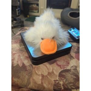 Walmart White Fuzzy Duck Plush Stuffed Duck Ducky Plush
